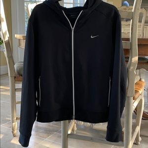 NIKE SPERE SEERSUCKER Black zippered hoodie jkt M